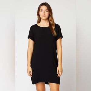 OAK + FORT Classic Black T-shirt Dress